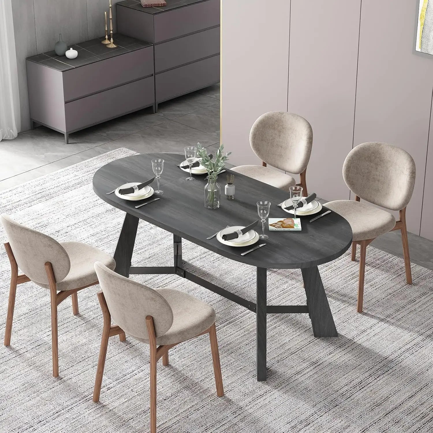 Heritage Oval Farmhouse Dining Table – Seats 6 to 8