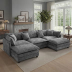 Modular Cloud Sectional Sofa with Ottoman