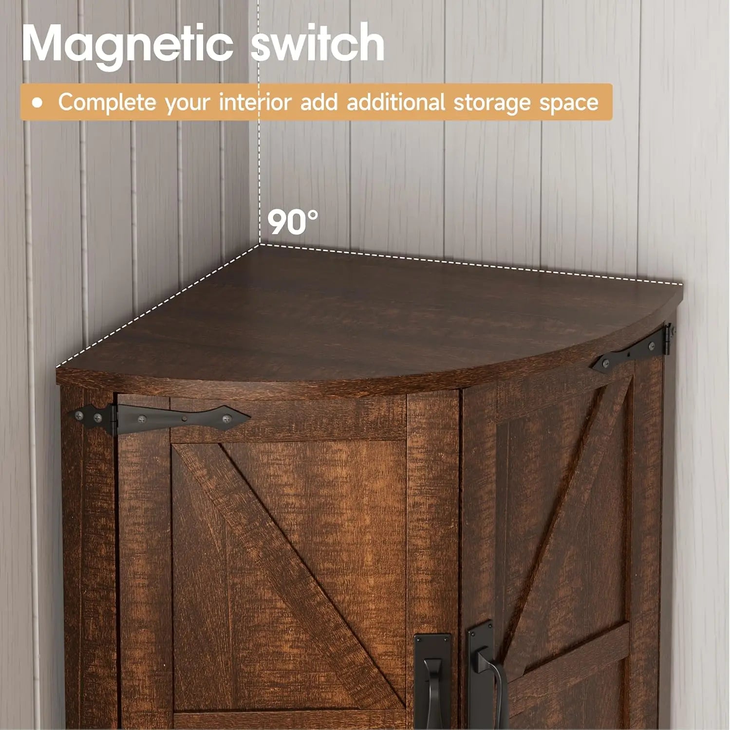 Haven Ridge Heritage Farmhouse Corner Storage Cabinet