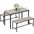 3-Piece Space-Saving Dining Table & Bench Set
