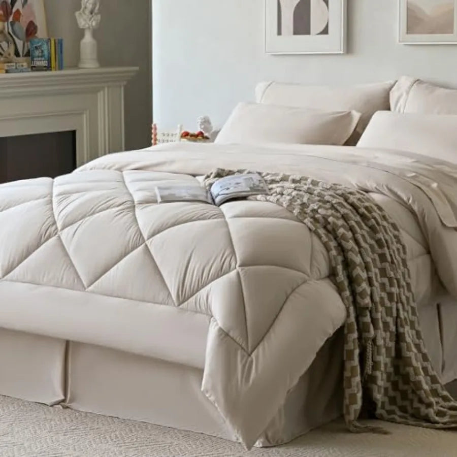 WhisperCloud 8-Piece Luxury Comforter Bed-in-a-Bag Set