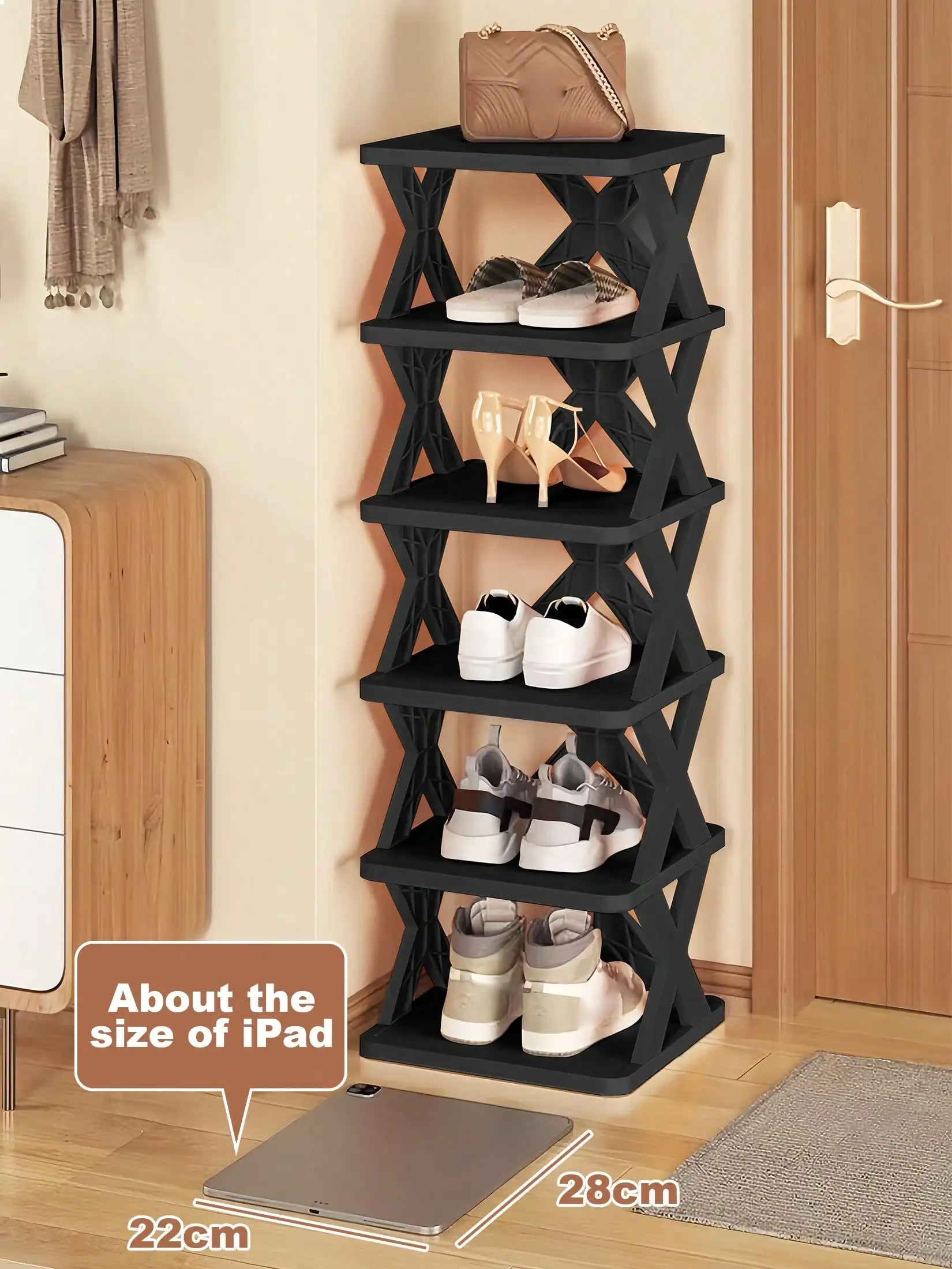 Haven Ridge SpaceSaver Vertical Shoe Organizer – 6 or 9 Tier