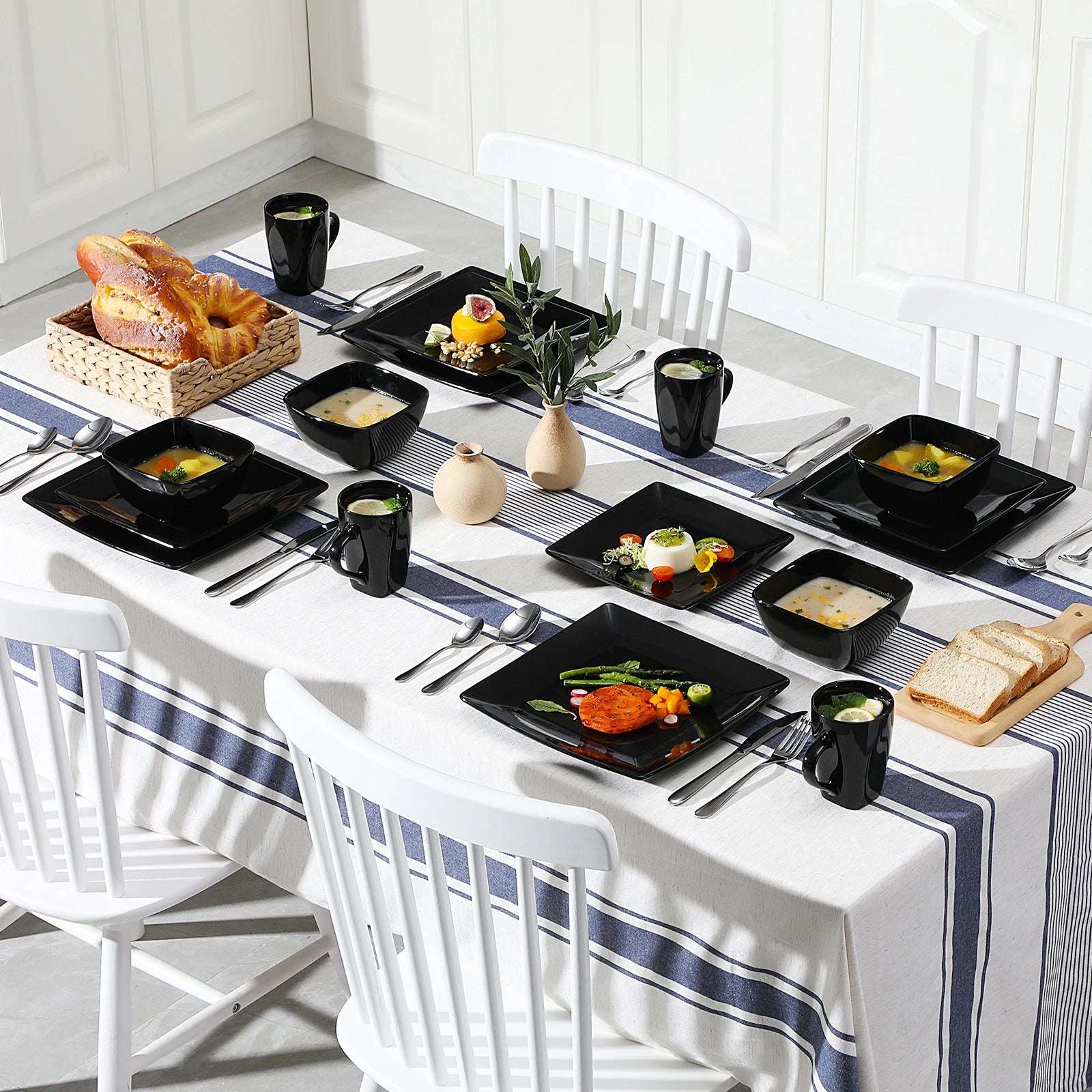 Soho Square Porcelain Dinnerware Collection