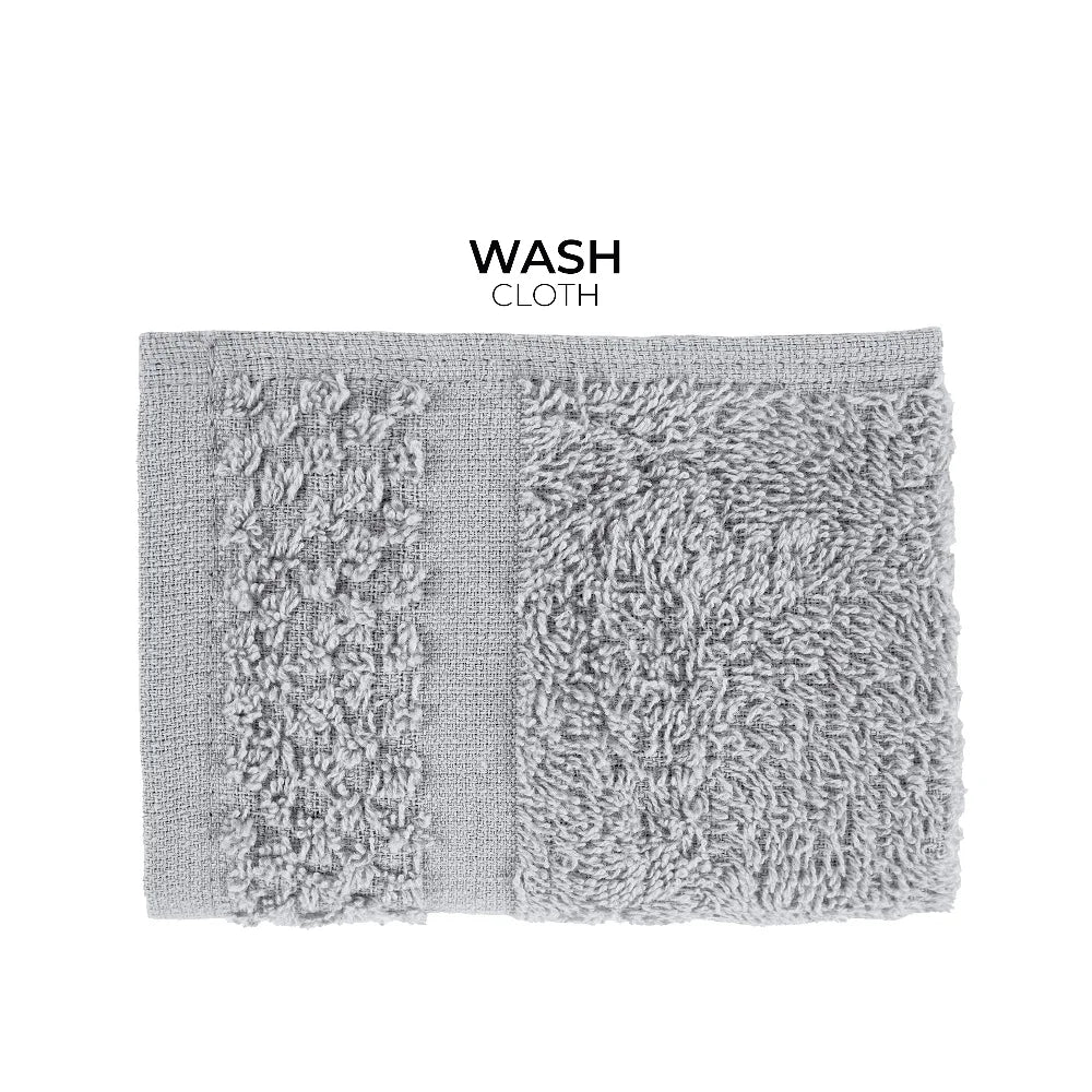 Serenity Popcorn Border Cotton Towel Collection