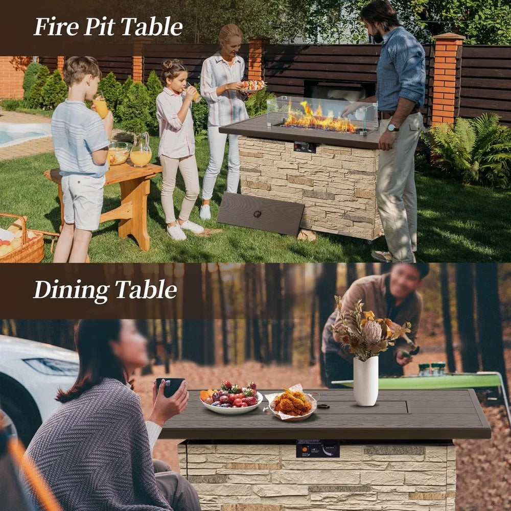 Stonecrest Outdoor Propane Fire Pit Table