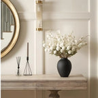 SilkSerenade Floral Arrangement with Rustic Iron Vase
