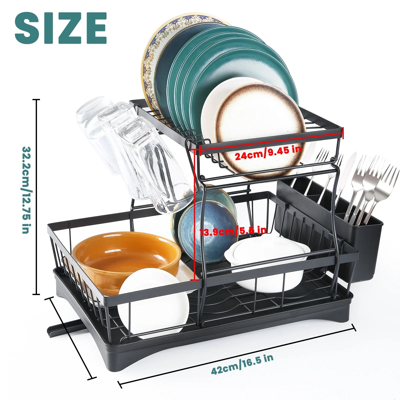 Summit 2-Tier Dish Drying Rack