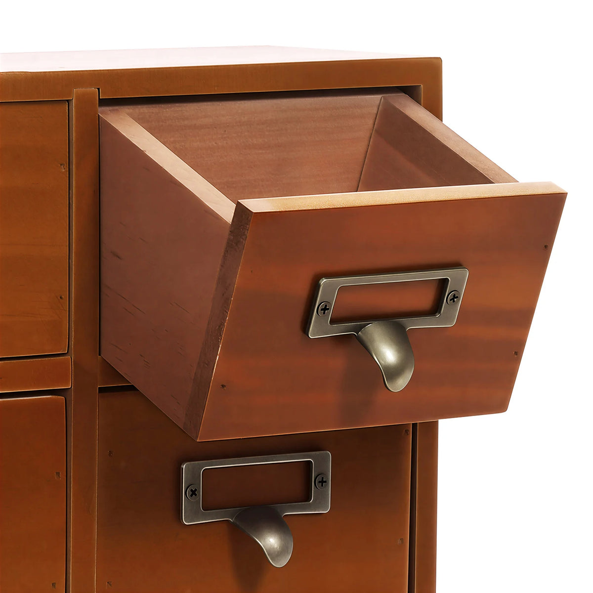 Vintage 64-Drawer Pine Wood Storage Cabinet