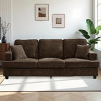 Couches for Living Room, 89 inch Cloud Couch Sofa in Chenile with Extra Comfy Soft Seats, Modern 3 Seater Sofas for Bedroom