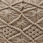 Willow Knit Boho Cotton Pouf Ottoman