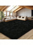 Plush Long-Pile Shag Area Rug with Non-Slip Backing