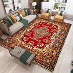 European Retro  Large Carpet for Living Room Luxury Decoration Rug Non-slip Bedroom Cloakroom Washable Soft Mat