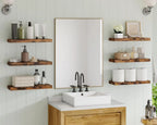 Haven Heritage Rustic Floating Wall Shelves – Set of 6