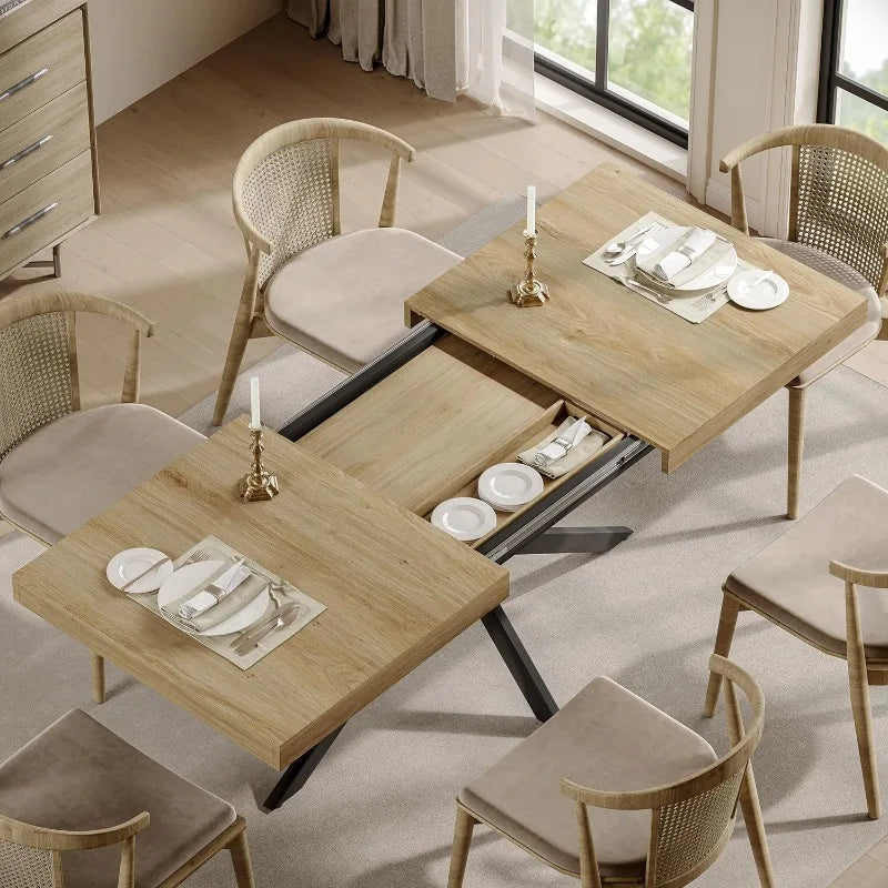 Heritage Extendable Farmhouse Dining Table – Seats 4 to 8
