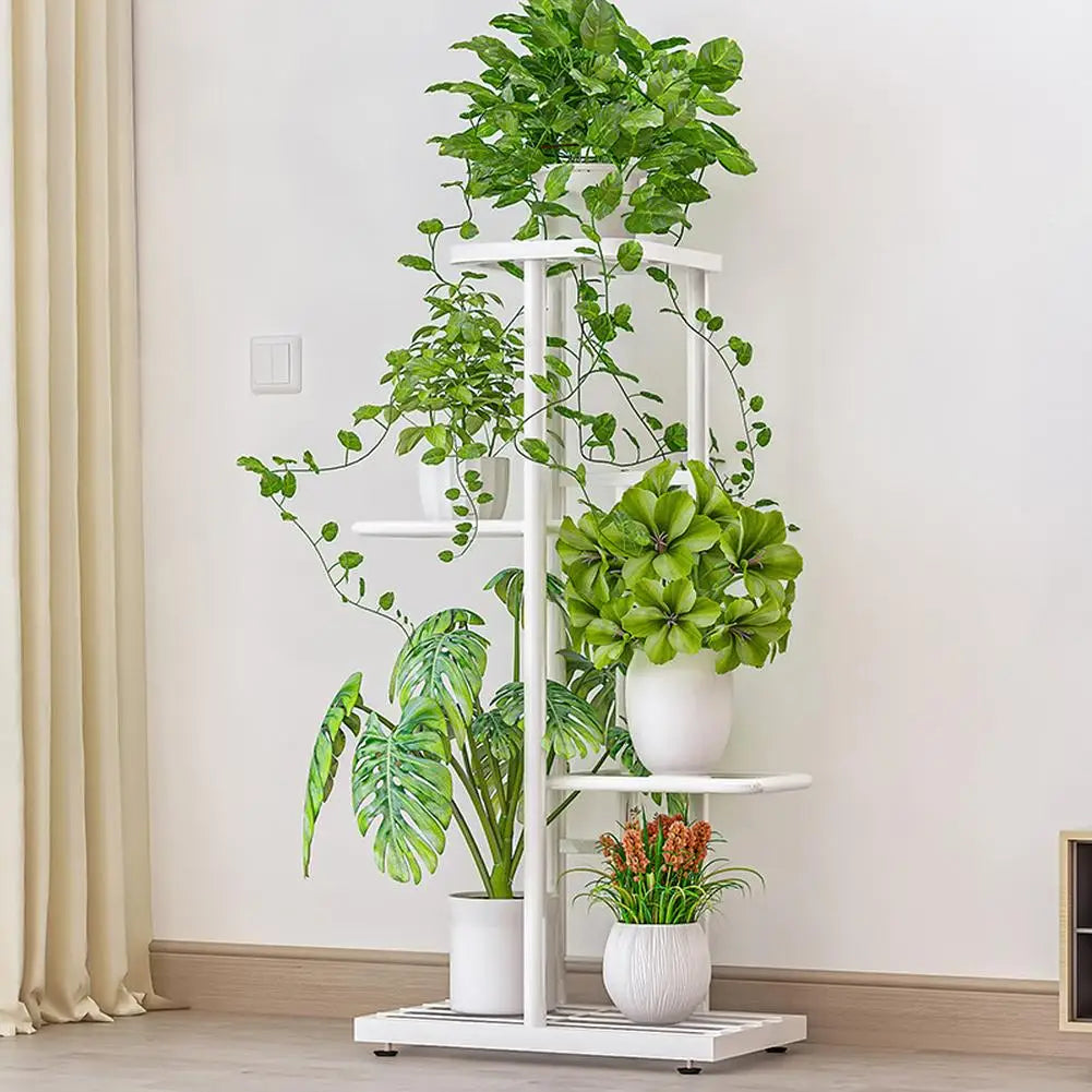 HavenHarbor 4-Tier Metal Plant Stand – Indoor & Outdoor Corner Plant Display Shelf