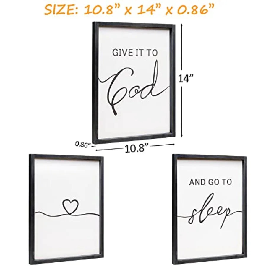 Faithful Rest Farmhouse Wall Art Set – 3 Piece