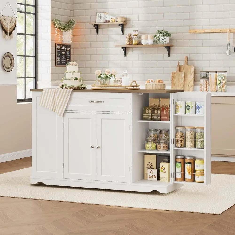 Haven Ridge Rolling Kitchen Island Cart