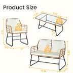 Willow Harbor Wicker Patio Conversation Set
