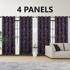 LunaShield Blackout Thermal Foil Grommet Curtain Panels – 4 Piece Set