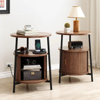 Haven Ridge Fluted Round End Table Set