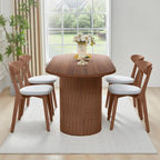 Heritage Ridge Oval Farmhouse Dining Table – 70.8 Inch