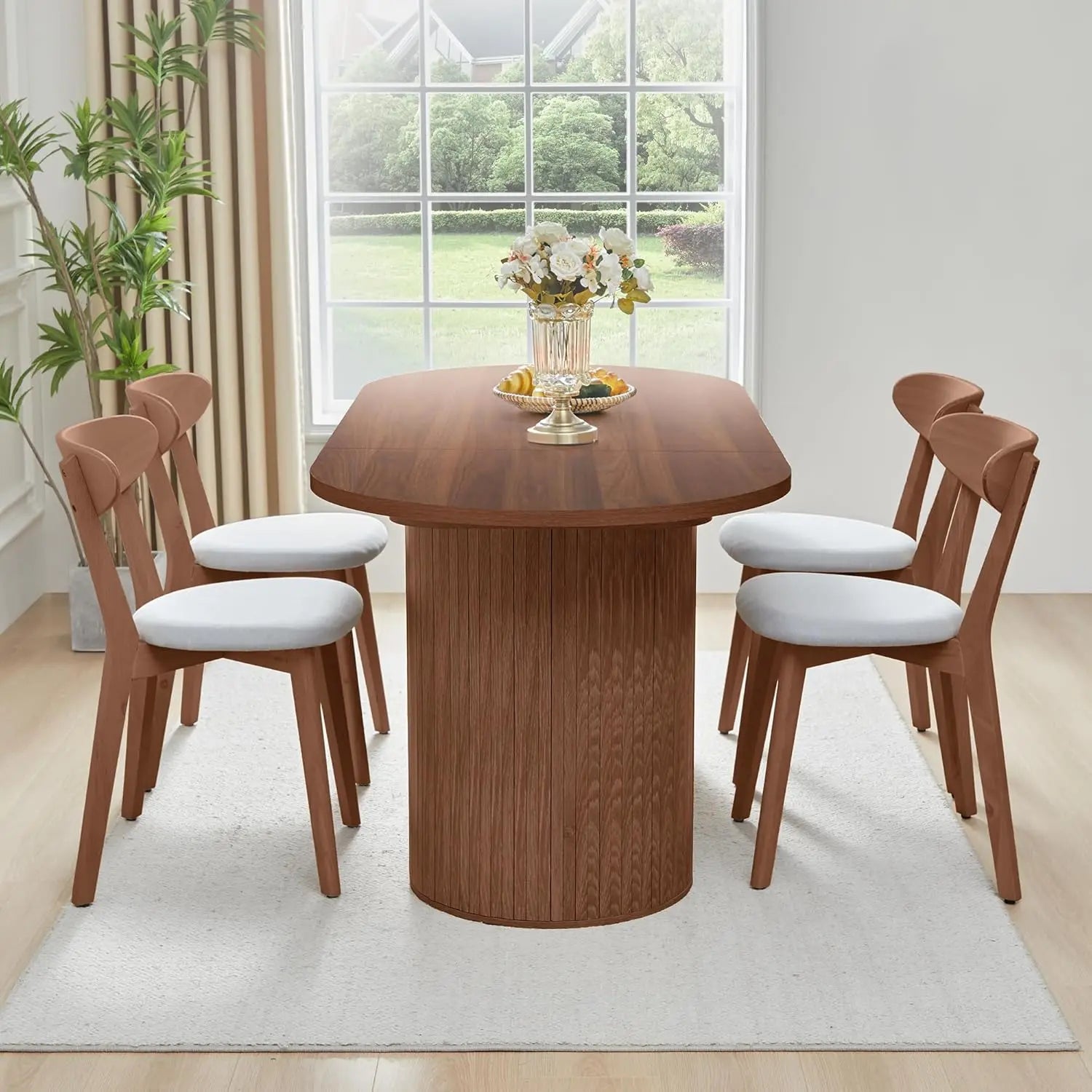 Heritage Ridge Oval Farmhouse Dining Table – 70.8 Inch