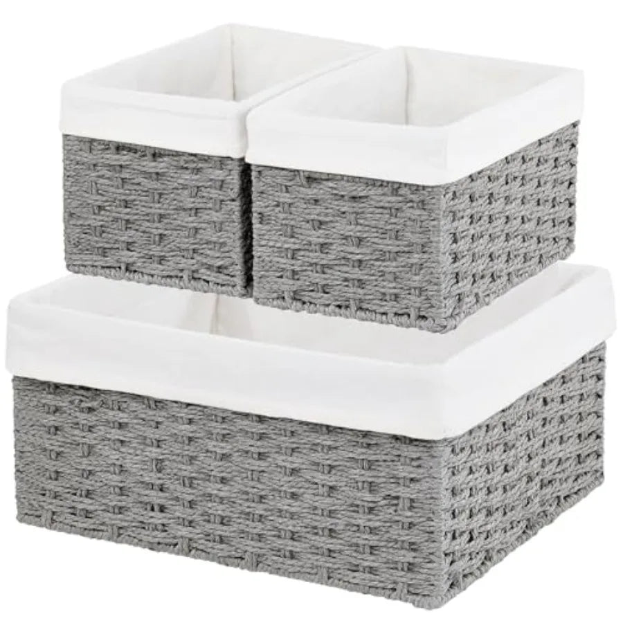 Willow Haven Woven Storage Basket Collection – Set of 3
