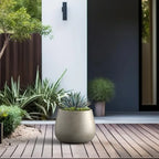 Curva Round Modern Planter with Drainage Plug