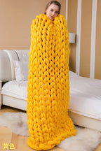 Everwood Chunky Knit Wool Throw Blanket