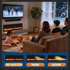 Aurora Flame 50-Inch 3D Electric Fireplace