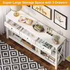 Heritage Farmhouse Console Table with 3 Drawers