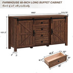 Timber Creek Farmhouse Sideboard Buffet Cabinet