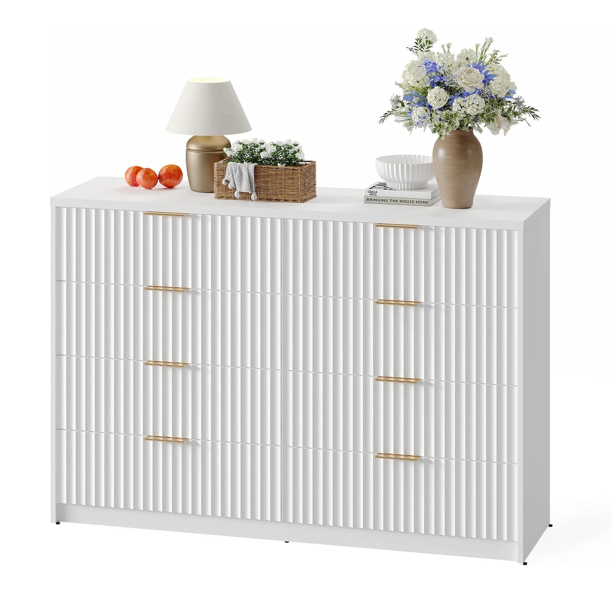 Fluted 8-Drawer Modern Dresser