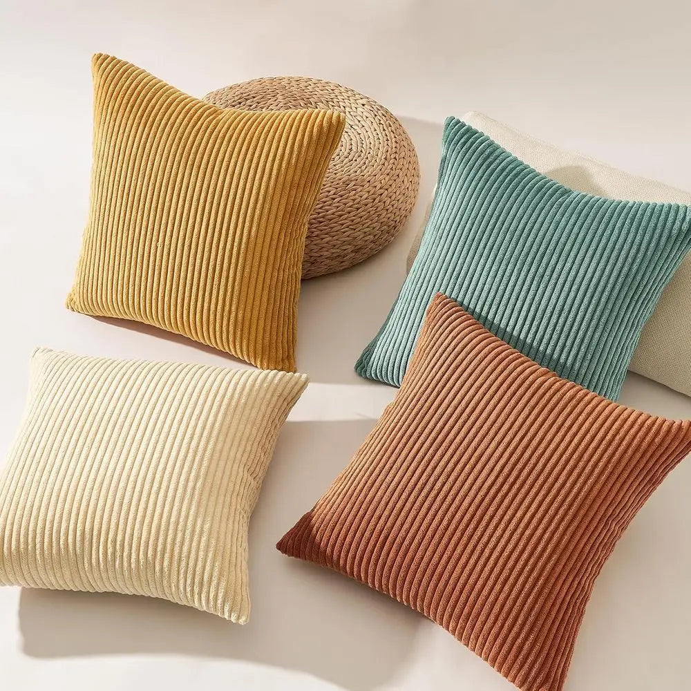 BohoLuxe Double-Sided Velvet Pillow Cover Set – 4 Piece