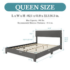Aspen Haven Upholstered Platform Bed Frame