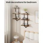 Heritage Geometric Floating Wall Shelves