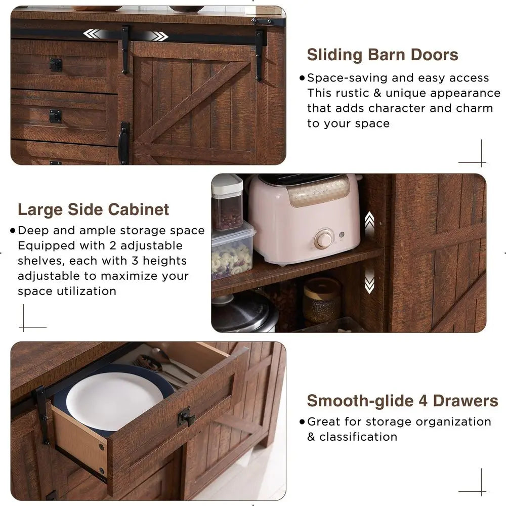 Timber Creek Farmhouse Sideboard Buffet Cabinet