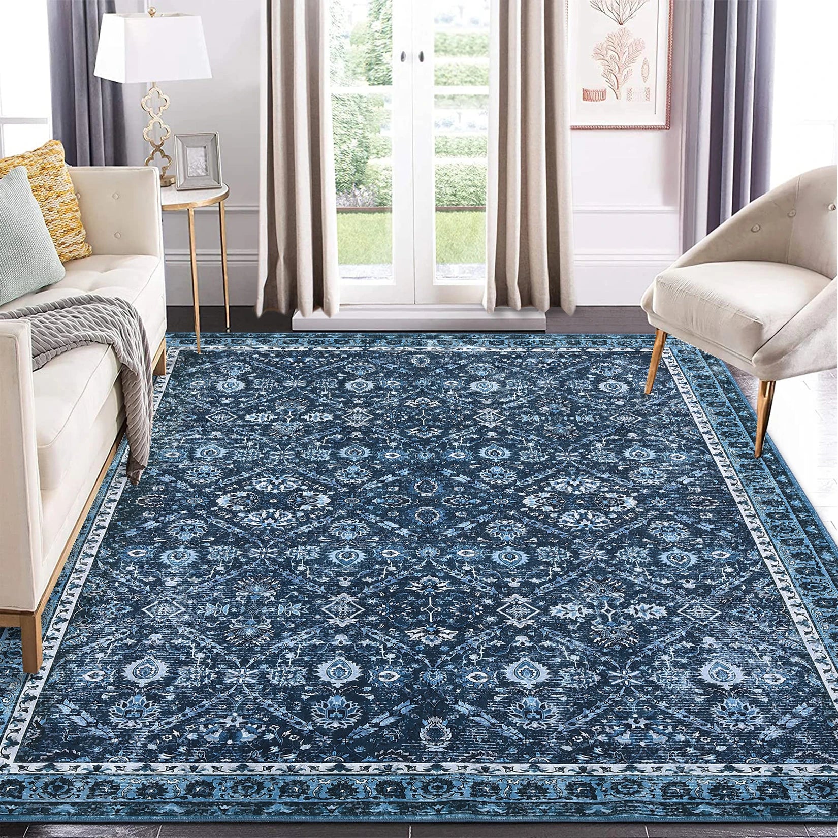 Haven Ridge Moroccan Trellis Washable Area Rug