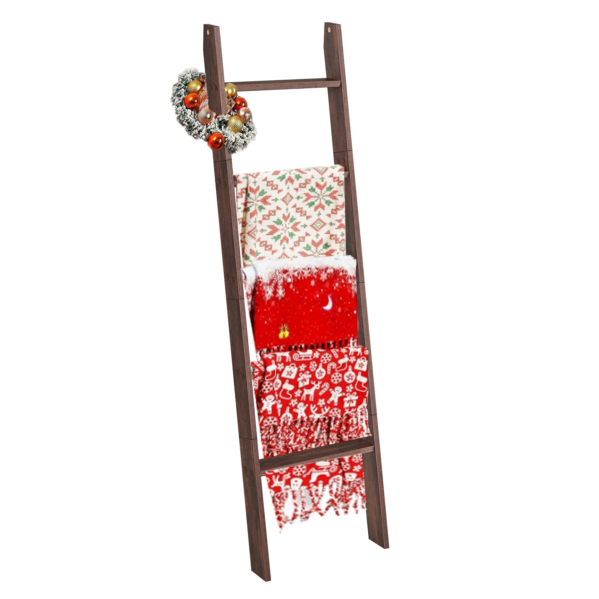 Haven Ridge Willow 5-Tier Farmhouse Blanket Ladder Shelf