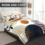 Mid-Century Sun & Leaf Comforter Bedding Set