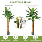 Tropical Haven Faux Banana Tree with Grey Planter – 5FT, 6FT & 7FT