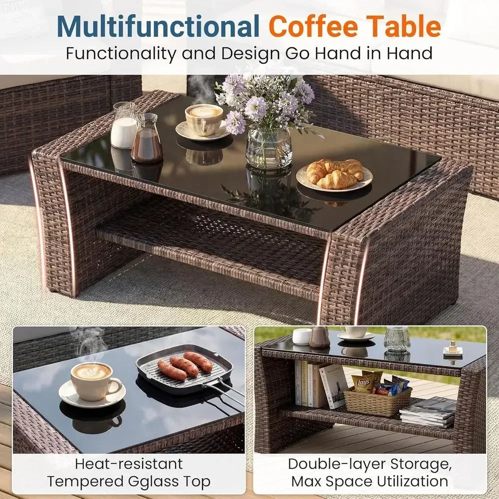 Canyon Grove 4-Piece All-Weather Wicker Patio Set