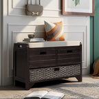 Willow Haven Farmhouse Storage Bench Ottoman