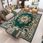 European Retro  Large Carpet for Living Room Luxury Decoration Rug Non-slip Bedroom Cloakroom Washable Soft Mat