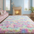 Plush Long-Pile Shag Area Rug with Non-Slip Backing