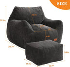 CloudLounge Bean Bag Chair with Ottoman