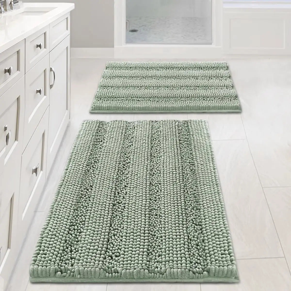 Sage Haven Chenille Bath Rug Set