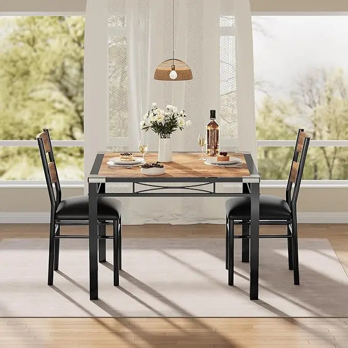 Dining Table & Upholstered Chair Set