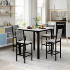 Counter Height Dining Set with Velvet Stools