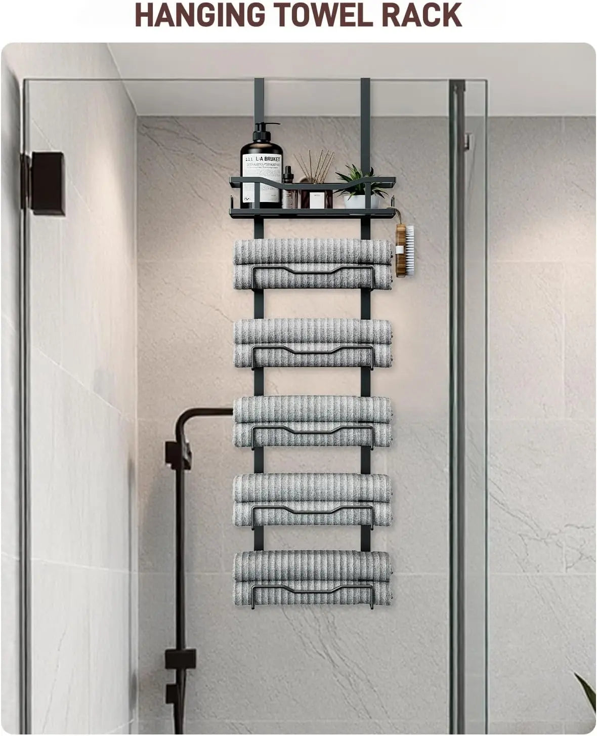 Heritage Over-the-Door Towel Storage Rack – 6 Tier